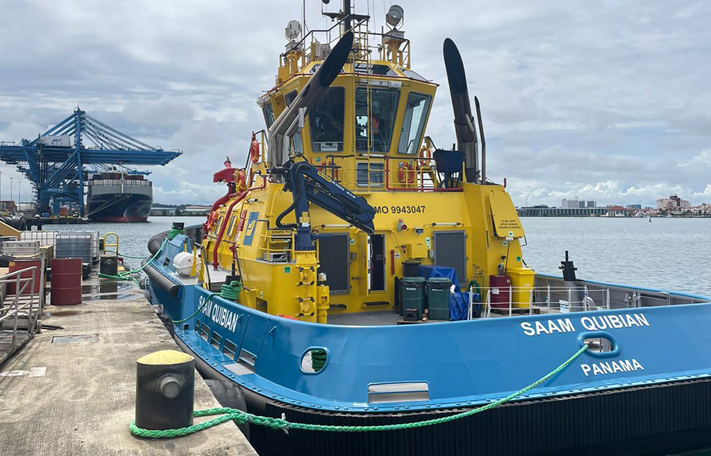 O SAAM Quibian já está em Puerto Manzanillo para reforçar a frota no Panamá